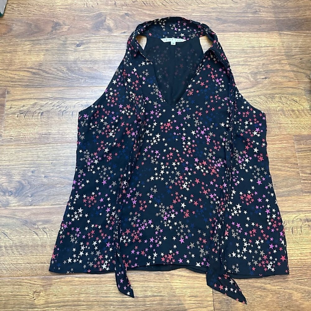 Trina Turk silk star print blouse